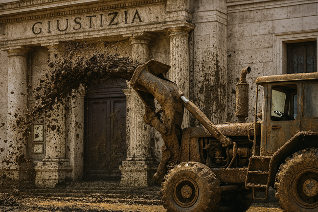 Una macchina del fango sulla giustizia