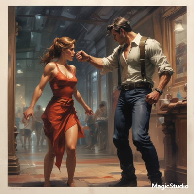 Immagine di aggressione generata con intelligenza artificiale.